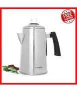 Easy-Pour 12 Cup Stainless Steel Percolator | Perfect for Camping &amp; Home... - $57.41