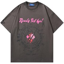 Men Hip Hop T-Shirt Streetwear Graphic Printed Zodiac T Shirt Harajuku Cotton Ca - £108.39 GBP