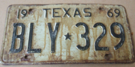 Vintage 1969 Texas License Plate Bly Star Separator 329 Barn Find - £7.19 GBP