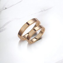 Asymmetrical Wedding Band Set, 3.5mm Wedding Bands Set, Minimalist Bands, Weddin - $590.00