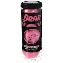 Penn Pink Championship Extra Duty Tennis Balls (1 Dozen=4 Tubes of 3 Bal... - $46.99