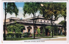 Ontario Postcard Walkerville Distillery Offices South Front Hiram Walker &amp; Sons - £3.80 GBP