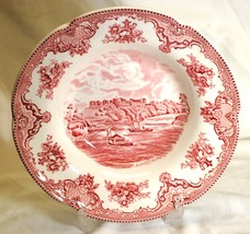 Johnson Brothers Old Britain Castles Windsor in 1792 Pink Rim Soup Bowl England - £23.48 GBP