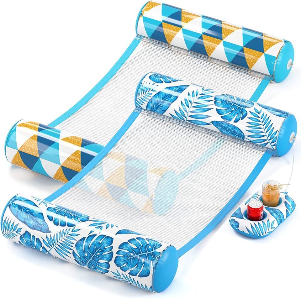 Primary image for Inflatable Pool Hammock Float - 2 Pack Water Hammock Pool Floaties (Size:L)