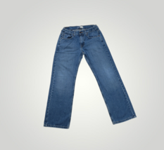 Adjustable Waist Relaxed Straight Leg Blue Jeans Size 14 Reg Levis Signature - £18.06 GBP