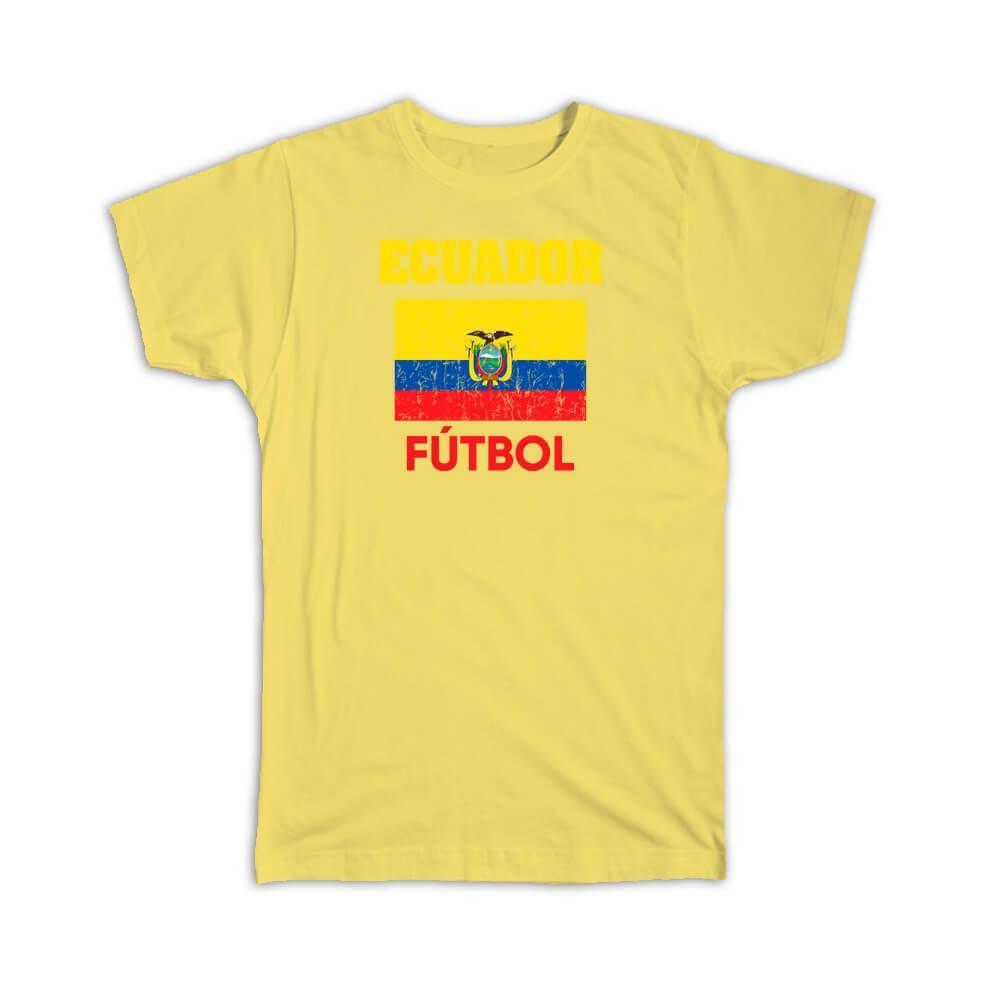 Ecuador : Gift T-Shirt Distressed Flag Soccer Futbol Team Ecuadorian Country Item image 6