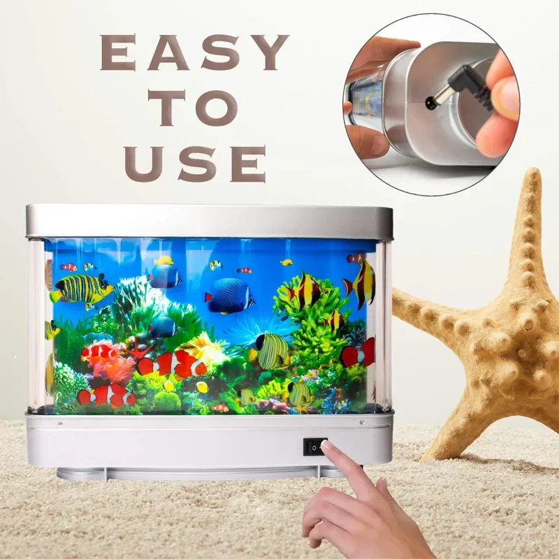 Artificial Tropical Fish Tank Lamps Aquarium Decorative Night Light Virtual - $24.28