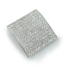 Authenticity Guarantee 
3.50 Carat Diamond 18k White Gold Square Plaque ... - £2,382.21 GBP