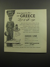 1955 Greek Line Cruise Ad - Bring legend to life - £14.78 GBP