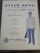 Stein Song (University of Maine) Rudy Vallee Voice and Piano Sheet Music 1930 - £15.06 GBP