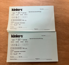 Defunct Kinko's customers order forms stick on note pad - $19.75