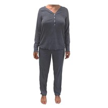 Eddie Bauer Women&#39;s Sleep Pajama 2 Piece Set Long Sleeve Henley Pants Gr... - £14.55 GBP