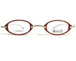 Mona-J M-012 Gafas Monturas Rojo Oro Redondo Ovalado Completo Borde Titanio - £112.42 GBP