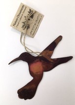 Ancient Graffiti Warm Copper Tone Metal Bird Hanging Ornament Vintage Nature - £12.71 GBP