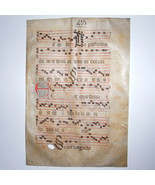 GENUINE MEDIEVAL Illuminated Manuscript Antiphonarium MUSIC Leather Vell... - €495,90 EUR