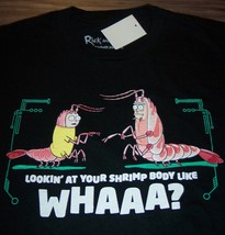 Rick &amp; Morty Shrimp Body Cartoon Network Adult Swim T-Shirt Large New w/ Tag - £15.58 GBP
