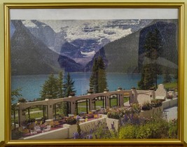 Completed Puzzle Framed Chateau at Lake Louise Banff National Park Canad... - £47.36 GBP