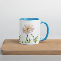 New Coffee Tea Mug 11 oz Color Inside Ceramic Floral Microwave Dishwasher Safe - £10.87 GBP