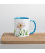New Coffee Tea Mug 11 oz Color Inside Ceramic Floral Microwave Dishwashe... - £10.69 GBP