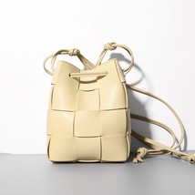 Mini Drawstring Bucket Bag Designer Women&#39;s Shoulder Bag Cow Leather Small Handb - £96.32 GBP