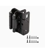 25 Pair - 50 Pcs Matte Black 1/2&quot; Overlay Semi Partial Wrap Cabinet Hinges - $72.09 CAD