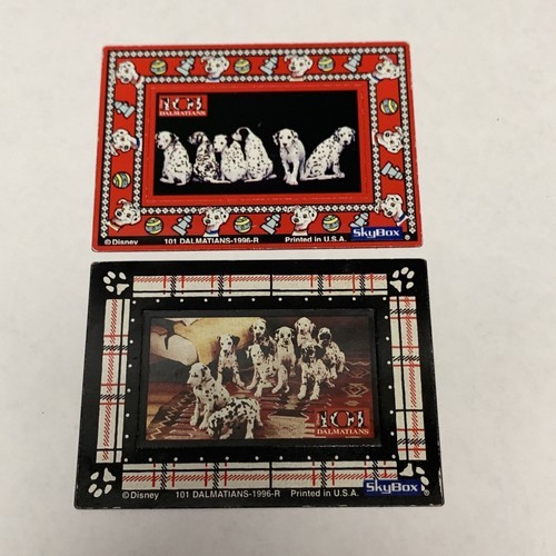 1996 Skybox - Disney 101 Dalmations Trading Card MAGNET Lot of 2 Red Bla... - $11.88