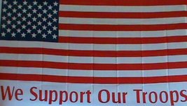 3Ftx5 Usa We Support Our Troops Banner U.S. Flag - £10.25 GBP