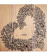 Stampadeedoodah Rubber Stamp Heart Wreath Floral Crafts Colorado Vintage... - $377.05 MXN