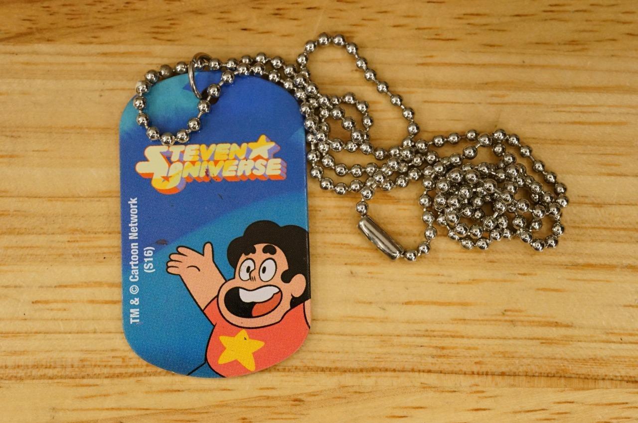 Steven Universe Illustrated Cartoon Dog Tag Pendant Ball Chain Necklace - $14.84