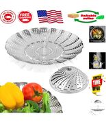 Multi-Functional Stainless Steel Veggie Steamer - Retains Nutrients for ... - $350.07 MXN