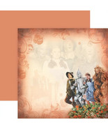 Wizard of Oz Poppy Field 12x12 Double Sided Scrapbook Paper - Single Sheets - $22.81 MXN