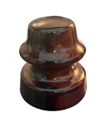 Vintage Brown Ceramic Electric Pole Insulator Made USA - $14.84
