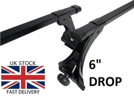 Roof bars Rain Gutters Racks rails Fits Pajero Shogun Volvo Estate 6&quot; Drop - $67.74