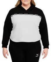 PUMA Womens Plus Size Amplified Cropped Hoodie Size 1X Color Puma Black - £35.18 GBP