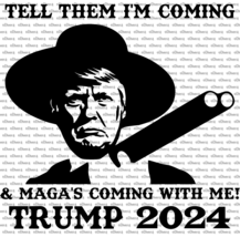 Tell Them I&#39;m Coming &amp; MAGA is Coming With Me Trump 2024 Decal US Made U... - £5.24 GBP+