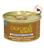 3x Cans California Scents Capistrano Coconut Spillproof Air Freshener | ... - $18.39 CAD