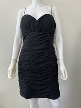 Aidan Mattox Black Cocktail Party Dress Gathered Sweetheart Neckline Size 12 NEW - £62.88 GBP