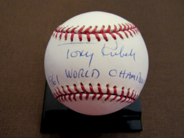 Tony Kubek 1961 World Champions Ny Yankees Signed Auto Oml Baseball Jsa Beauty - £147.87 GBP