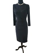 Nine West Black Ruched Career elegant  party/office Classic Body Hugging... - $38.41 CAD