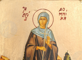 Orthodox icon of Saint Domnica of Constantinople - £149.26 GBP+