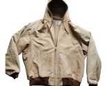 Vintage Carhartt Jacket Size 3XL JR106 Tan Thermal Lined Preowned Distre... - $57.31