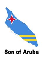 Son of Aruba Aruban Country Map Flag Poster Print High Quality Print - £5.53 GBP+