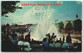 Worlds Fair International Fountain Seattle Washington WA Chrome Postcard I1 - £2.28 GBP