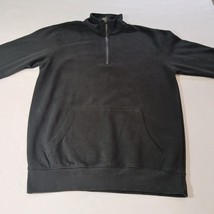 District V.I.T. Fleece Men's Black Cotton Blend 1/4-Zip Pullover Sweatshirt Sz S image 6