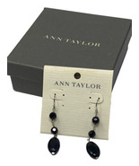 Ann Taylor Black Glass Bead Drop Earrings - $18.99