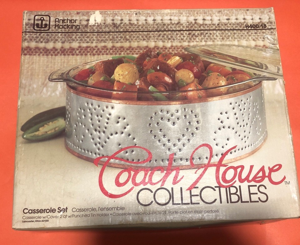 Anchor Hacking Coach House Collectibles Casserole Set W/Cover H400/18 New Ohio Item image 4