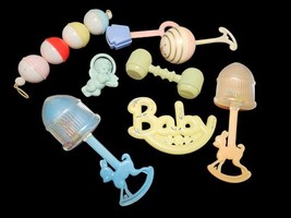 Vintage Celluloid &amp; Hard Plastic Baby Rattle Teether Cherub Heinz Deer B... - $1,536.67 MXN