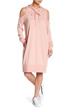 Puma En Pointe Pullover Dress Cold Shoulder Sweatshirt Logo SZ S New - $63.20