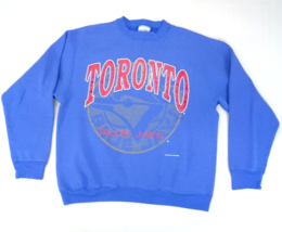 VINTAGE Toronto Blue Jays Sweatshirt Adult L Blue 1991 Distressed Graphi... - £18.92 GBP