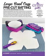 Large Bowl Cozy Pre-Cut Batting 8 Ct Cotton Microwavable Batting Squares... - $19.99
